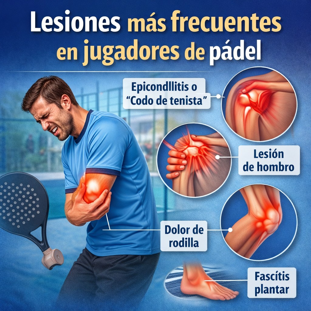 lesiones más frecuentes en jugadores de padel